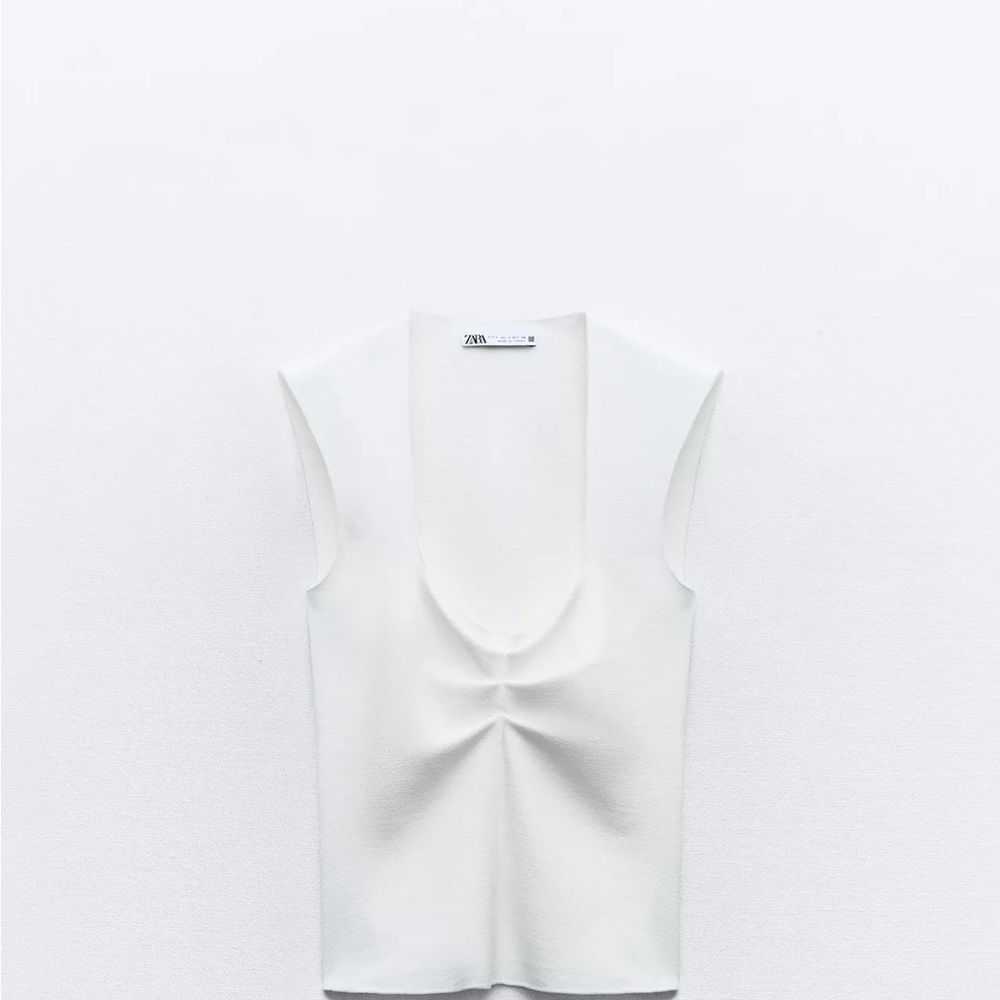 Zara Elegant White Tank Top